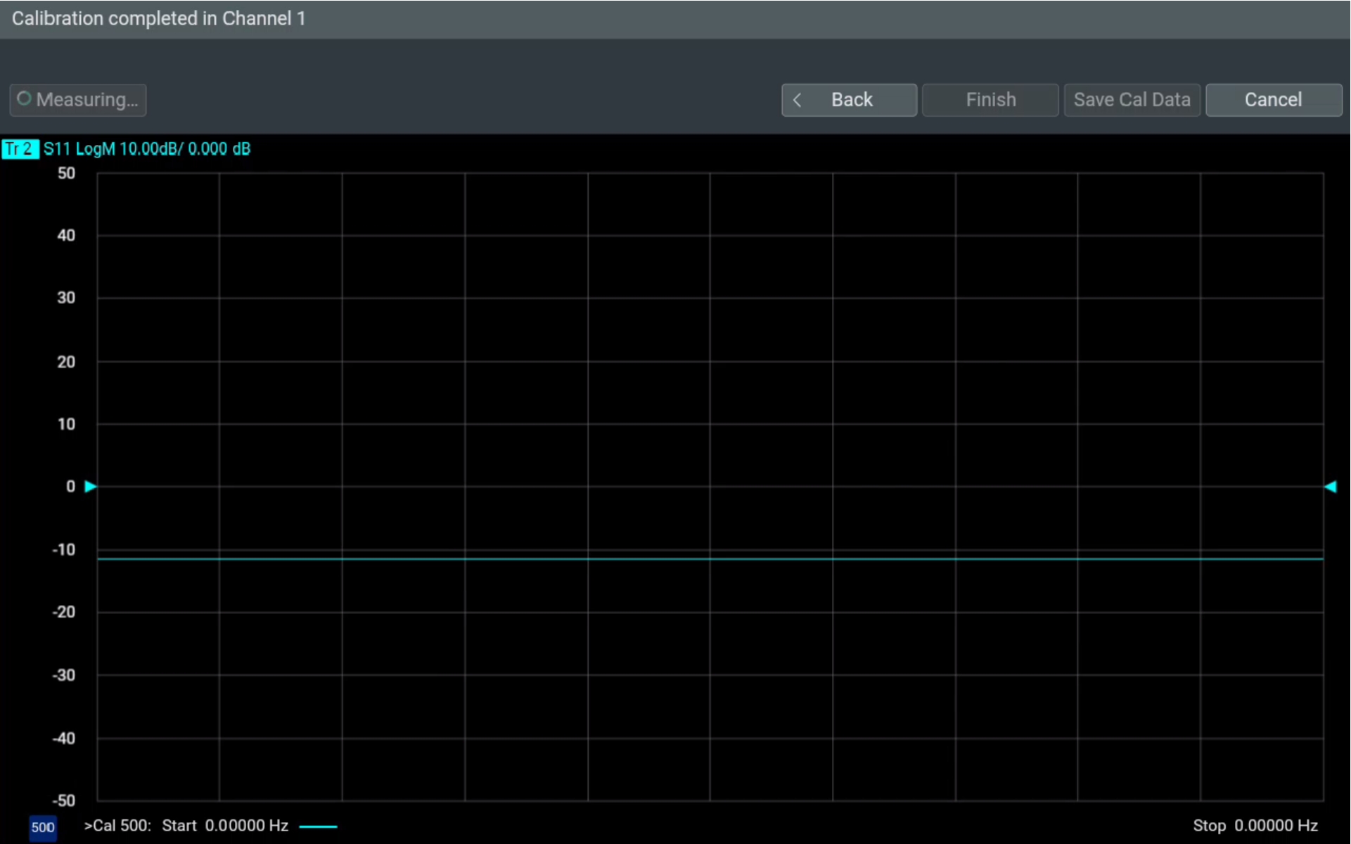 ECal 포트 인식 실패 경고 화면